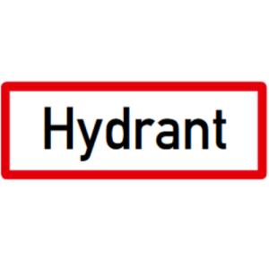 Hinweisschild, Hydrant, DIN 4066 (Maße/Folie/Form: 
<b>74x210mm</b>/RA1/Flachform 2mm (Art.Nr.: hwsb040072121))