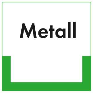Kennzeichnungsschild Metall (Maße (BxH)/Material: 100x100mm/Folie,selbstklebend/ umweltschonend (Art.Nr.: 35.6729))