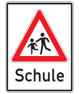 Schulwegschild, Schule (Form/Folie: Flachform 3mm/RA 1 (Art.Nr.: ksw20121031))