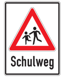 Schulwegschild, Schulweg (Form/Folie: Flachform 3mm/RA 1 (Art.Nr.: ksw10121031))