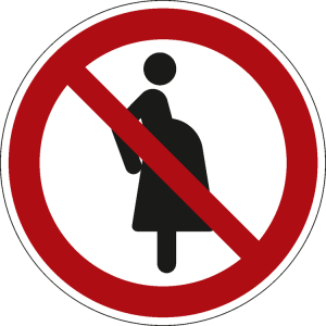 Verbotsschild, Für schwangere Frauen verboten (Maße Ø: Ø 100 mm (Art.Nr.: 21.a6361))