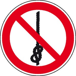 Verbotsschild, Knoten von Seilen verboten (Ausführung: Verbotsschild, Knoten von Seilen verboten (Art.Nr.: 30.0459))