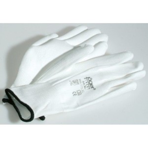 Handschuh PU- teilbeschichtet weiß, nach EN388, Größe 9 (XL)