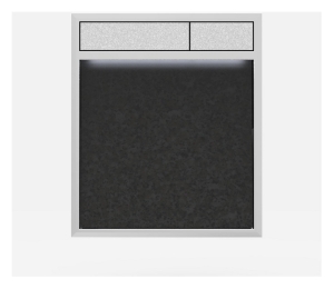 SANIT Betätigungsplatte LIS mit Beleuchtung Grundplatte Granit schwarz Tastenpaar mattchrom