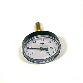 AFRISO Bimetall-Thermometer BiTh 80 K 0/120C 100mm G1/2B ax Kl.2
