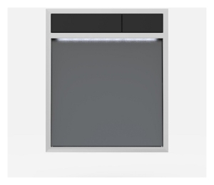 SANIT Betätigungsplatte LIS mit Beleuchtung Grundplatte Glas anthrazit Tastenpaar schwarz