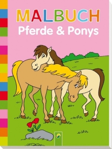 Malbuch Pferde & Ponys