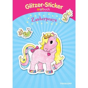 Glitzer-Sticker Malbuch - Zauberponys