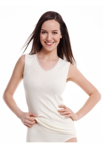 Medima Classic  Damen-Hemd ohne Arm  40%  Angora haut (Größe: S)