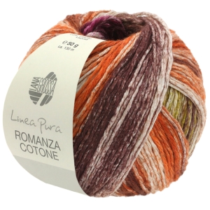 Lana Grossa Linea Pura - Romanza Cotone (Farbe: 002 Apricot/Türkisgrün/Schwarzbraun/Leinen)
