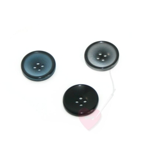Modischer Kunststoff-Knopf  rund 23mm (Farbe: schwarz (1))