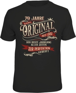 T-Shirt 70 JAHRE ORIGINAL SEIT 1951 der beste Jahrgang (Größe:: S (42/44))