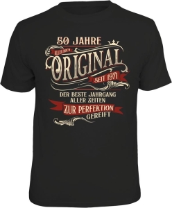 T-Shirt 50 JAHRE ORIGINAL SEIT 1971 der beste Jahrgang (Größe:: L (50/52))