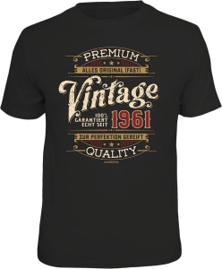 T-Shirt PREMIUM VINTAGE 1961 JAHRGANG (Größe:: M (46/48))