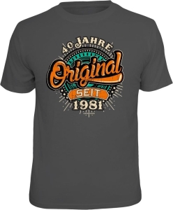 T-Shirt 40 JAHRE ORIGINAL SEIT 1981 (Größe:: XL (52/54))