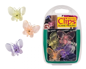 Clips für Orchideen 6 Stück Blisterpack Libelle transparent klar Klammern Clip 