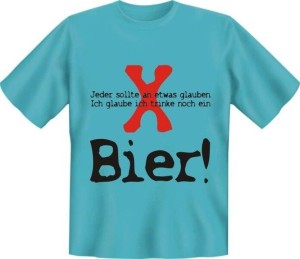 T-Shirt ICH GLAUBE X BIER (Größe:: S (42/44))
