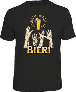 T-Shirt für Biertrinker Bier! (Größe:: M (46/48))