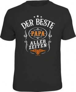 Fun Shirt DER BESTE PAPA ALLER ZEITEN T-Shirt Spruch witzig Geschenk (Größe:: XL (52/54))
