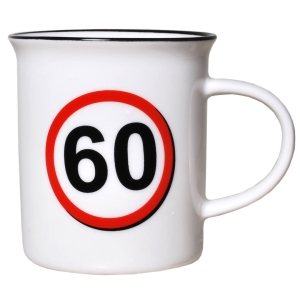 Tasse 60 Jahre Kaffebecher 60. Geburtstag weiß rot
