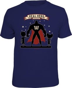 T-Shirt für Väter ECHTE HELDEN REAL HEROS (Größe:: L (50/52))