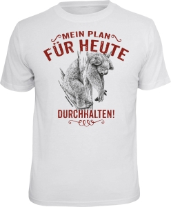 T-Shirt MEIN PLAN FÜR HEUTE DURCHHALTEN (Größe:: M (46/48))