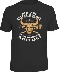 Fun Shirt BIN AM GRILLEN Bulle T-Shirt Spruch witzig Geschenk (Größe:: XL (52/54))