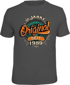 T-Shirt 30 JAHRE ORIGINAL SEIT 1989 (Größe:: L (50/52))