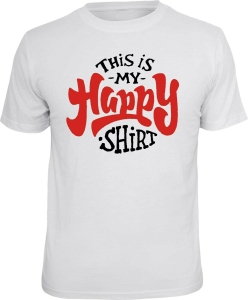 T-Shirt THIS IS MY HAPPY SHIRT (Größe:: L (50/52))