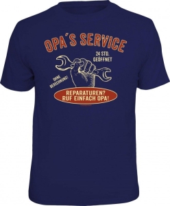 T-Shirt Opa´s Service - 24 Stunden geöffnet (Größe:: S (42/44))