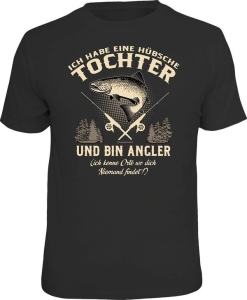 T-Shirt HABE EINE SCHÖNE TOCHTER UND BIN ANGLER (Größe:: XXL (56))