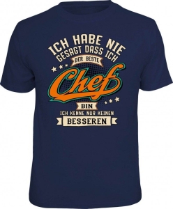 T-Shirt DER BESTE CHEF Fun Shirt Sprüche (Größe:: S (42/44))