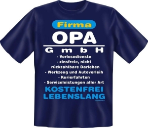 Fun Shirt FIRMA OPA GMBH Großvater T-Shirt Spruch (Größe:: S (42/44))