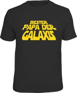 Fun Shirt BESTER PAPA DER GALAXIS T-Shirt (Größe:: XL (52/54))