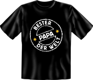 Fun Shirt BESTER PAPA DER WELT Vater Dad T-Shirt Spruch witzig Geschenk Party (Größe:: S (42/44))