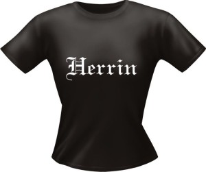 T-Shirt Lady Girlie HERRIN PARTY Shirt Spruch witzig Fun (Größe:: L)