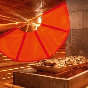 Sauna-Aufgussfächer (Sauna-Aufgussfächer: orange PLUS 148 cm)