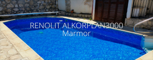 Schwimmbadfolie ALKORPLAN 3000, Marmor (Renolit Alkorplan 3000 Marmor: Rolle mit 25 lfdm, Breite 165 cm, 41,25 m²)