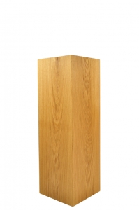 Dekosäule aus Holz, geschliffene und geölte Eiche, 76 cm hoch