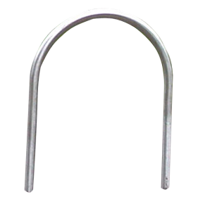 Anlehnbügel / Absperrbügel -Diveria Classic- Ø 48 mm aus Stahl, Höhe 800 mm (Breite: 350mm (Art.Nr.: 11015))