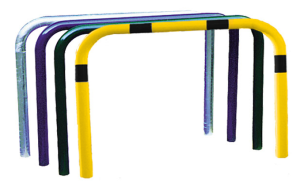Anlehnbügel / Absperrbügel -Sylt- Ø 60 mm aus Stahl, ohne Farbe, gelb / schwarz oder nach RAL