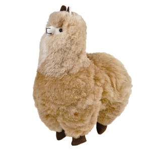 Alpaka Flocke 100% Baby Alpaka Dekoartikel (Farbe: Camel)