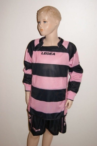 14 Legea-Fußball-Trikot-Sets - GALLES rosa / schwarz (Größe: 14 x in S)