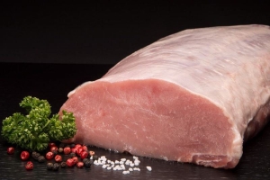 Schweinerücken ohne Knochen -Schwäbisch-Hällisches (Fleisch Gewicht: 500g)