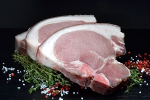 Dry Aged Schweinerücken Kotelett - Schwäbisch-Hällisches (Gewicht: 1 Stück - Dry Aged Pork - Rückenkotelett ca.350g)
