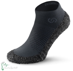 Skinners 2.0 - Anthracite - Barfussschuhe - vegane Socks mit Sohlen und Zehenschutz (Größe: XS EU/FR 38-39 Fußlänge 24,0 cm)