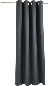 Vor-x-Verdunkelung Ösenschal Dimout   anthrazit - Höhe 145 cm - 245 cm (Maße des Vorhangs / Ösenschals: 140 cm x 145 cm)